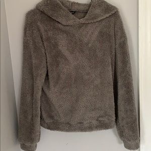 Shein Gray Teddy Hoodie